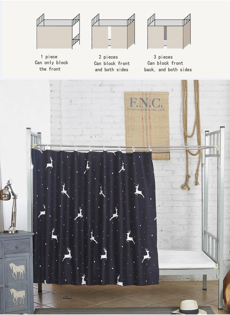 FASHION HOME - Dorm Home Bunk Bed Curtains Single Sleeper Canopy Blackout Cloth Curtain Shading Bedding Junior Students College Home Drapery 1pc - Image 1