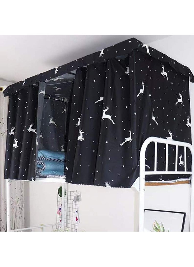 FASHION HOME - Dorm Home Bunk Bed Curtains Single Sleeper Canopy Blackout Cloth Curtain Shading Bedding Junior Students College Home Drapery 1pc - Image 1