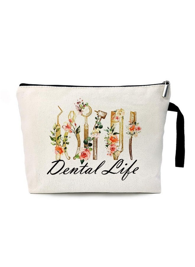 ZHANTUONE Dental Life Cosmetic Bag,Dental Gift For Woman,The Birthday Gift For Dentists, Funny Dentists Gift, For Women Dental Hygienist Makeup Bag, Dental Assistant Gifts, Dental Hygienist Gifts  - Image 1
