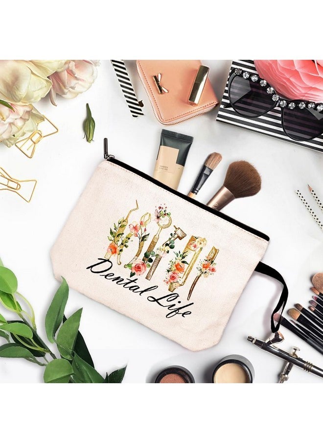 ZHANTUONE Dental Life Cosmetic Bag,Dental Gift For Woman,The Birthday Gift For Dentists, Funny Dentists Gift, For Women Dental Hygienist Makeup Bag, Dental Assistant Gifts, Dental Hygienist Gifts  - Image 2