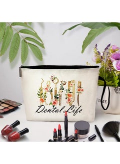 ZHANTUONE Dental Life Cosmetic Bag,Dental Gift For Woman,The Birthday Gift For Dentists, Funny Dentists Gift, For Women Dental Hygienist Makeup Bag, Dental Assistant Gifts, Dental Hygienist Gifts  - Image 3