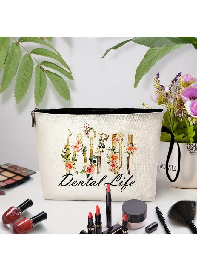 ZHANTUONE Dental Life Cosmetic Bag,Dental Gift For Woman,The Birthday Gift For Dentists, Funny Dentists Gift, For Women Dental Hygienist Makeup Bag, Dental Assistant Gifts, Dental Hygienist Gifts  - Image 3
