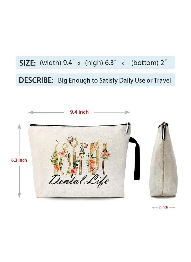 ZHANTUONE Dental Life Cosmetic Bag,Dental Gift For Woman,The Birthday Gift For Dentists, Funny Dentists Gift, For Women Dental Hygienist Makeup Bag, Dental Assistant Gifts, Dental Hygienist Gifts  - Image 4