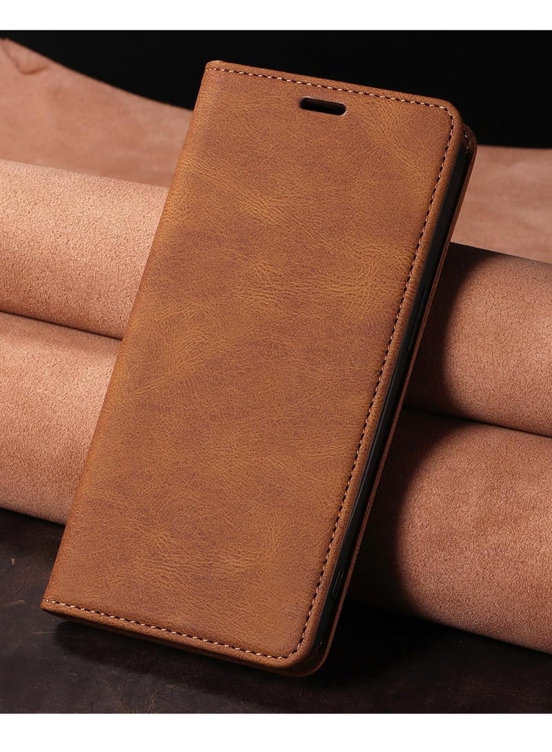 Mmmon For Samsung Galaxy S23 Ultra Wallet Case with strap,Premium Flip Leather Card Holder Shockproof Phone Case Cover for Samsung Galaxy S23 Ultra(Brown)  - Image 2
