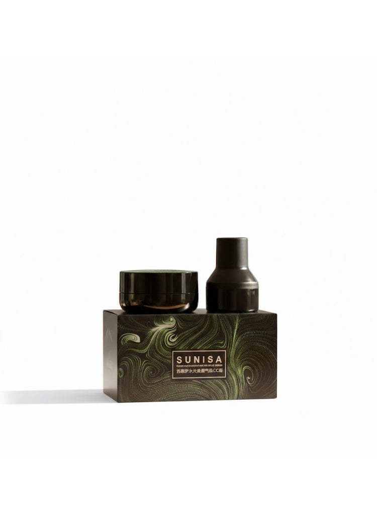 سونيسا كريم أساس سونيسا (Sunisa) الكوري 3 في 1 - خافي عيوب، مرطب، وواقي شمس SPF 50 - مقاوم للماء وثابت 24 ساعة - مع إسفنجة رأس الفطر - Image 1