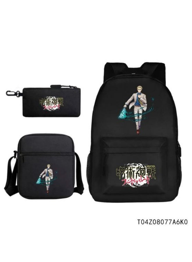 All-match animation-style backpack combination, complete three-piece set, easier travel storage - 615  - Image 1