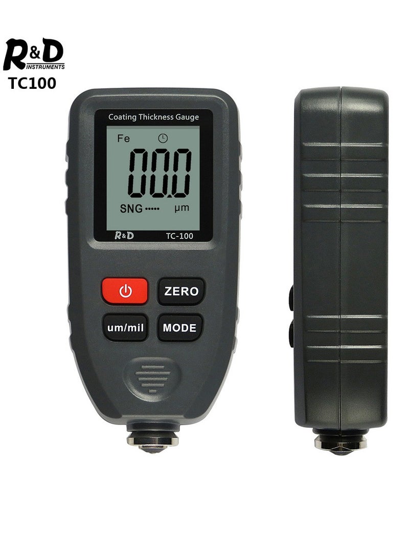 R&D TC100 Car Paint Coating Thickness Gauge Meter Handheld 0-1300um for Both Steel and Aluminum Base Metal,Check The Car’s Original Coating Auto Car Paint Meter - Image 1