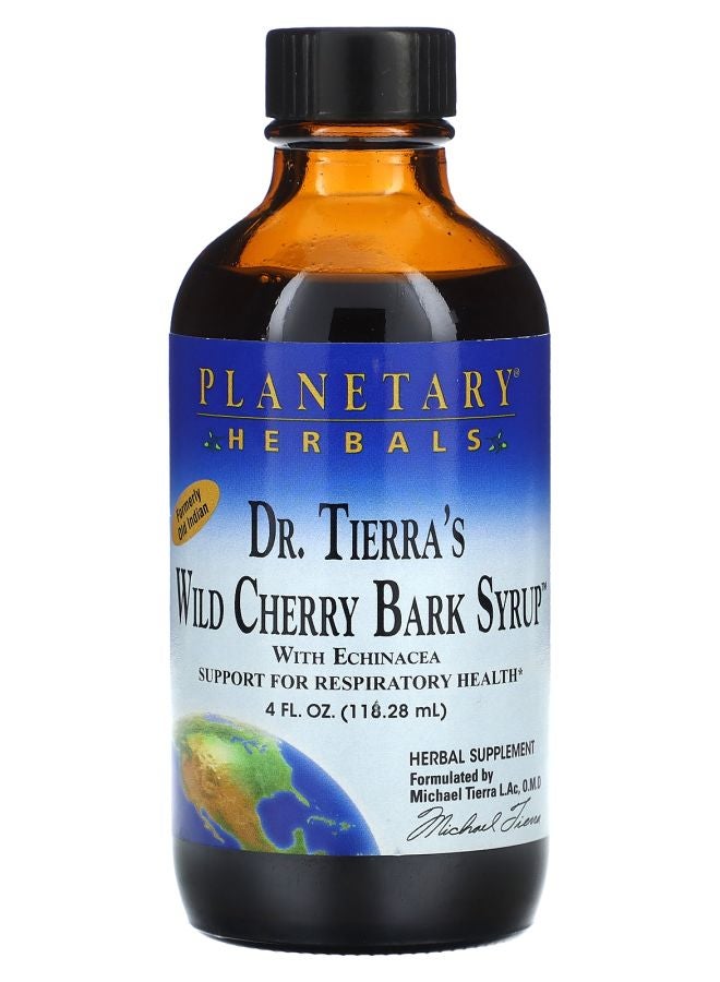 PLANETARY HERBALS Dr. Tierra's Wild Cherry Bark Syrup 4 fl oz (118.28 ml) - Image 2