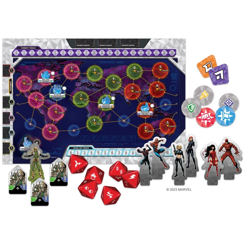 Asmodee Marvel DAGGER Board Game  Unite as Iconic Heroes to Save The World Cooperative Strategy Game for Kids  Adults Ages 12 15 Players 34 Hour Playtime - Image 3