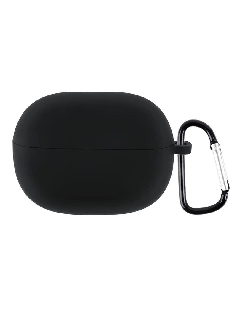 Case Cover Silicone Compatible with Oraimo FreePods 3C ENC Portable Case Protective Cover With Hook For Oraimo FreePods 3C ENC (black)