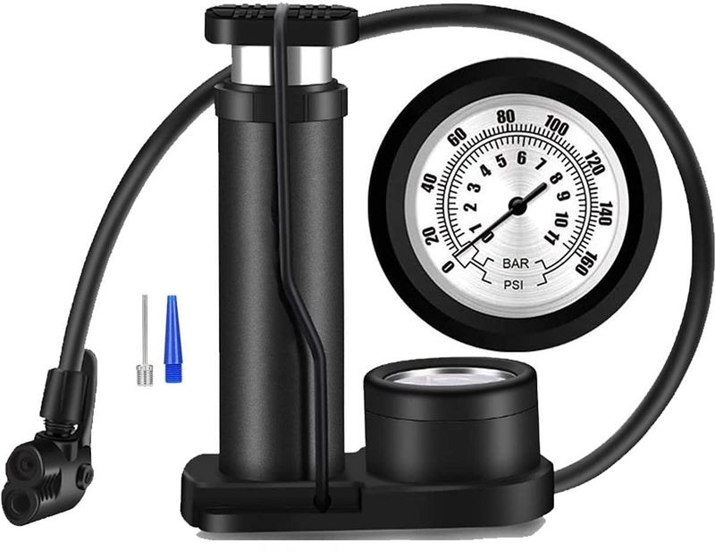 Drauss® Mini Bike Pump Ultra-Light Bicycle Air Pump for Ball, Balloon, Bicycle, Inflatable Furniture Pump.Fast Inflation Bicycle Tire Pump Fits Schrader & Presta Valve, Ultra-Light Bicycle Air Pump - Image 1