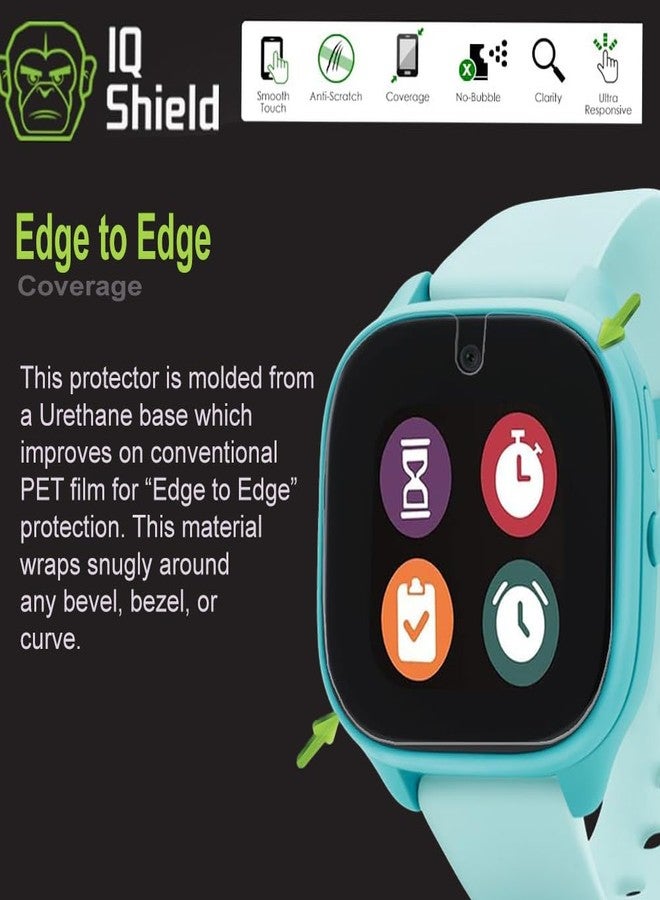 IQShield 6 Pack Screen Protector for Verizon Gizmo Watch 3 Easy Install Ultra Thin Smudge Resistant Anti- Anti-Bubble Clear TPU Film - Image 4