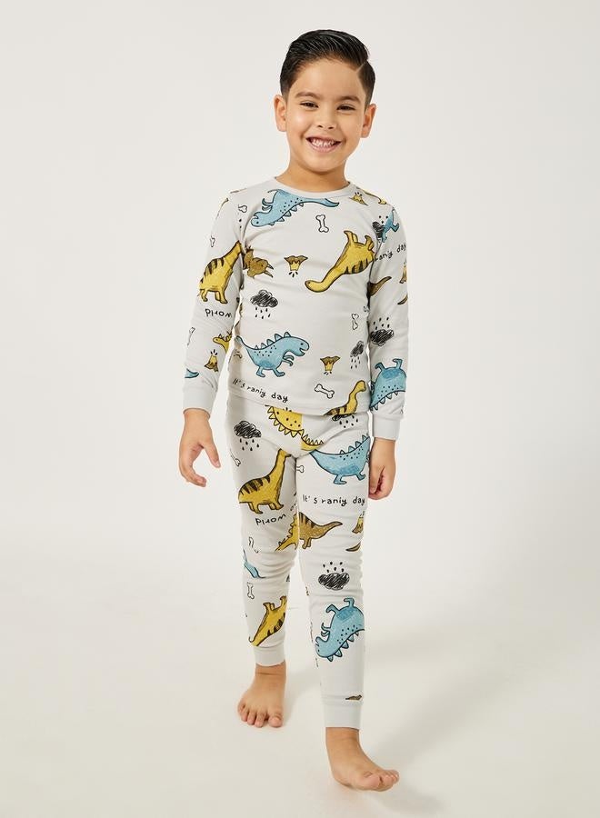 Styli Toddler Boys Dino AOP PJ Set - Image 2