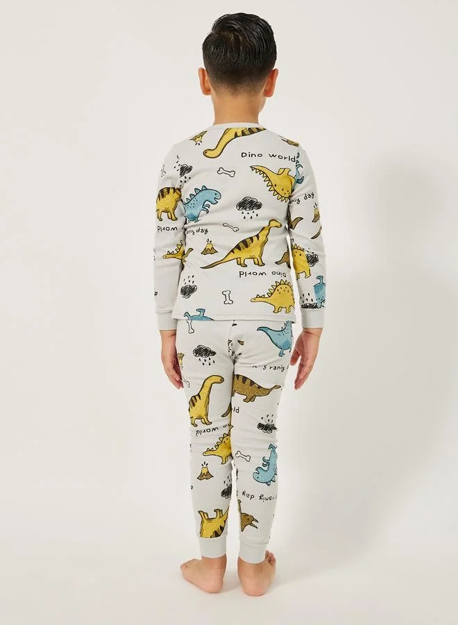 Styli Toddler Boys Dino AOP PJ Set