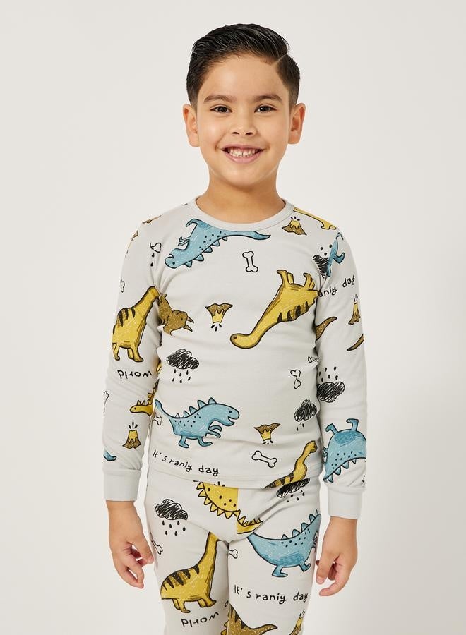 Styli Toddler Boys Dino AOP PJ Set - Image 3
