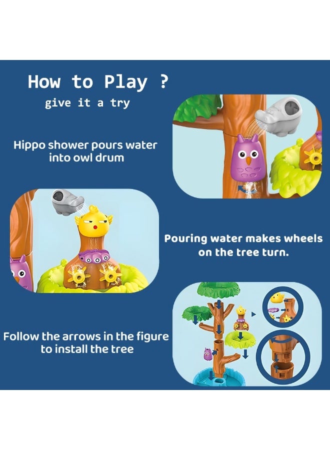 XICEN Sand and Water Table for Kids, 4 Tiers Tree Shaped Water Table with Bucket and Shovel, Kids Summer Beach Toys, Outdoor Activity Table for Boys Girls, Cute Sand Table  - Image 4