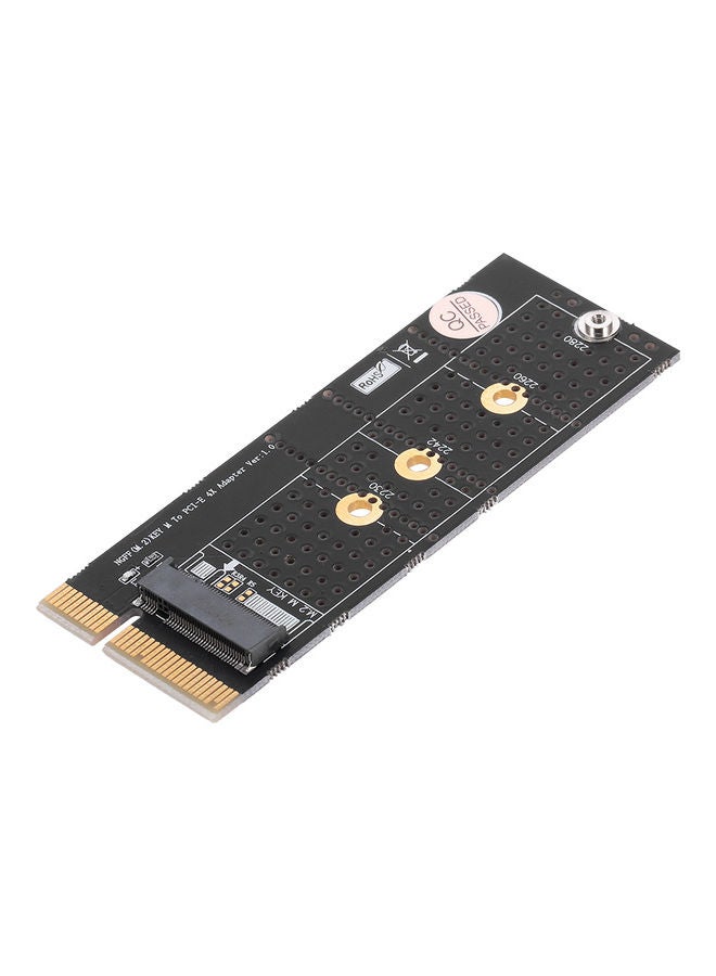 محول رأسي لبطاقة محول M.2 من NVMe إلى PCI-E 4X لجهاز الكمبيوتر المكتبي أسود/ذهبي . - Image 1