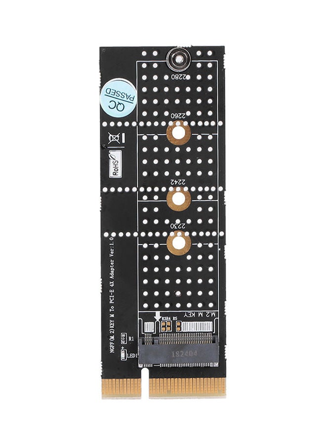 محول رأسي لبطاقة محول M.2 من NVMe إلى PCI-E 4X لجهاز الكمبيوتر المكتبي أسود/ذهبي . - Image 5