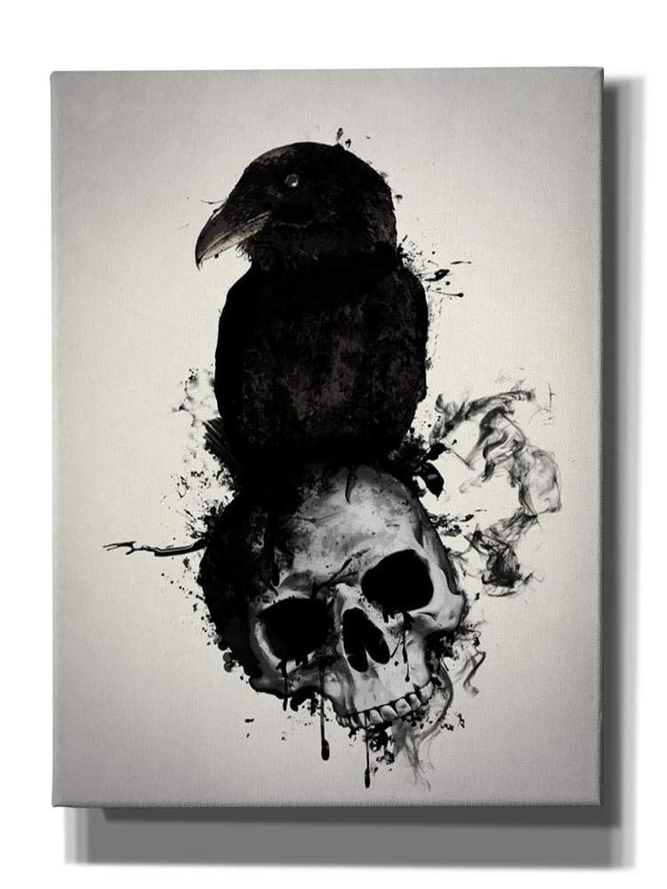 Cortesi Home Raven and Skull by Nicklas Gustafsson Canvas Wall Art 12 x 16