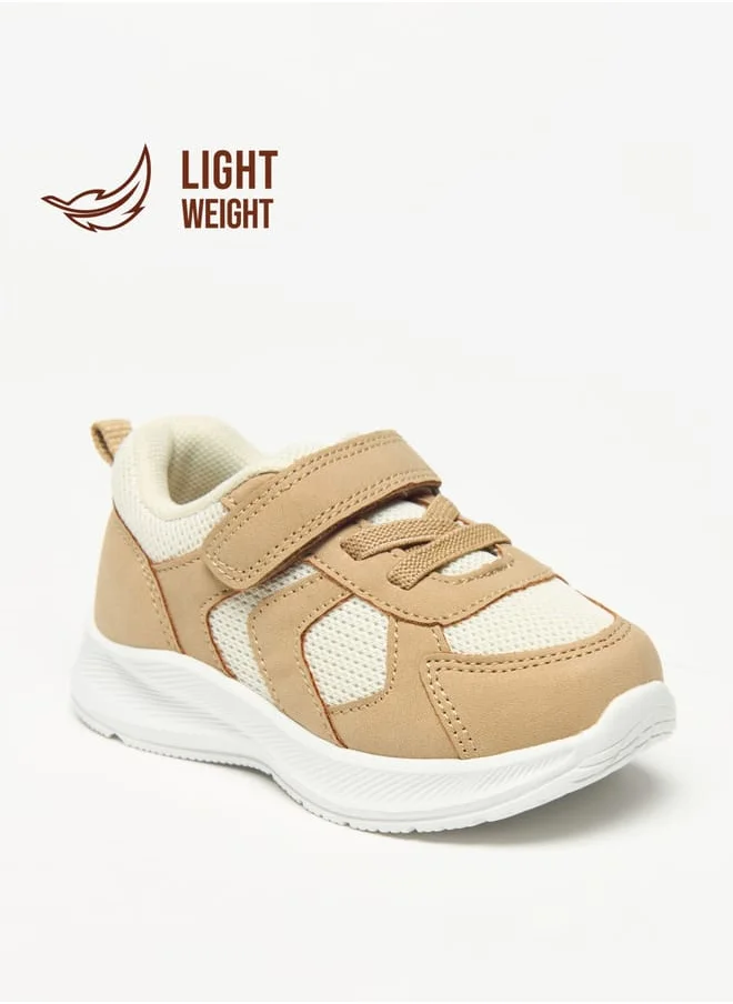 Barefeet Panelled Lightweight Sneakers with Hook and Loop Closure