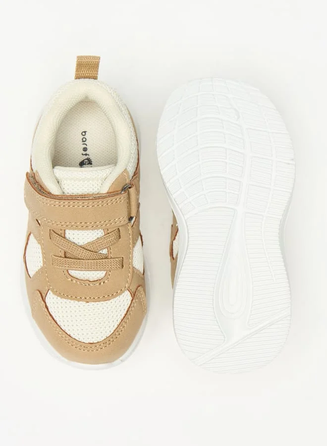 Barefeet Panelled Lightweight Sneakers with Hook and Loop Closure