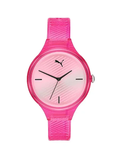 PUMA Contour 36mm Women's Analog Watch with Pink Polyurethane Strap
