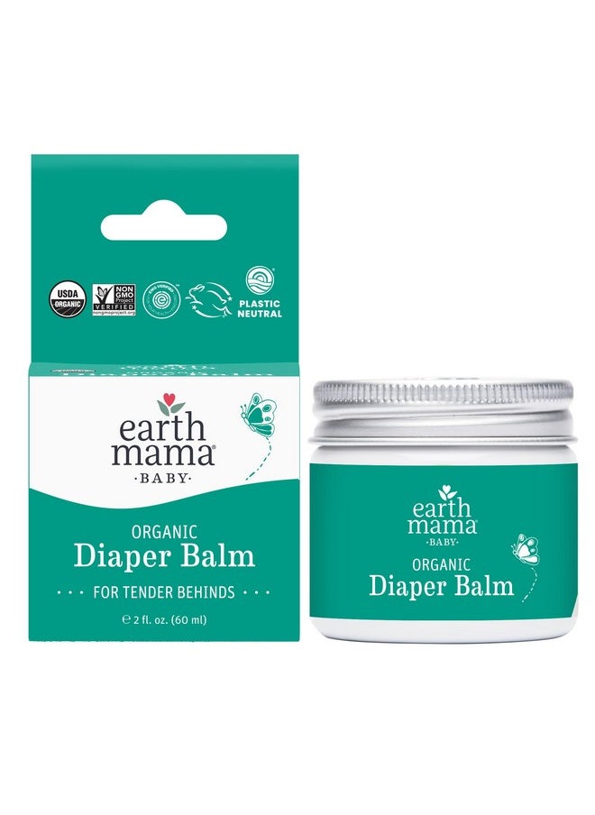 Earth Mama - Organic Diaper Balm | Diaper Cream With Calendula | Calm Skin Baby Essentials For Diaper Bag |Multipurpose Baby Ointment, 2-Fluid Ounce - Image 1