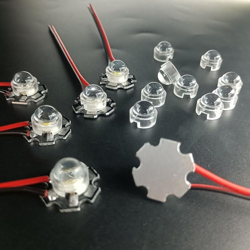 Uv 395nm 120 Degree 3W COB LED Chip Light Bulb 10 Sets With Wires And Bracket For DIY - Image 4