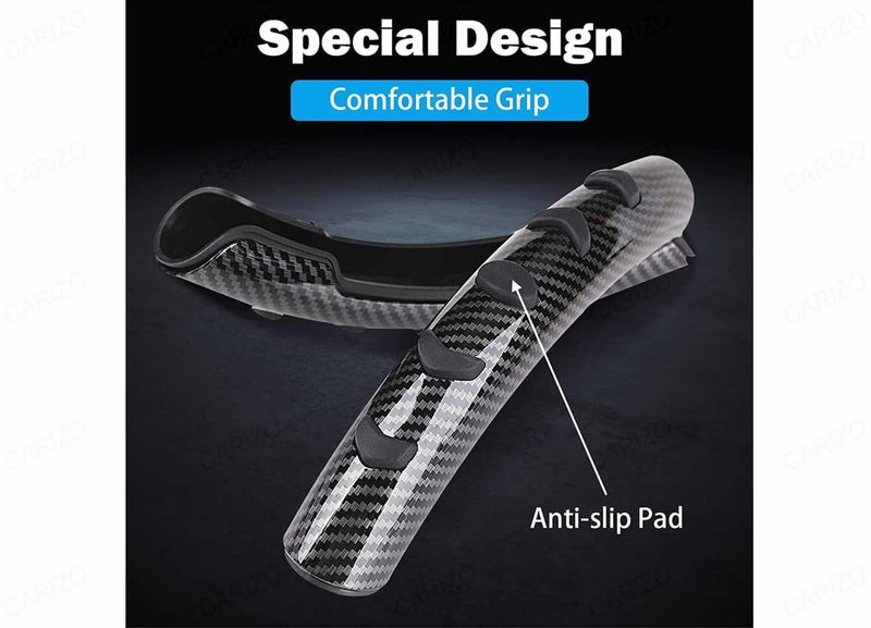 CARIZO Carbon Fiber Steering Wheel Cover Non Slip Steering Wheel Grips Booster Cover Compatible with Hyunndai Verna (2023) - Image 3