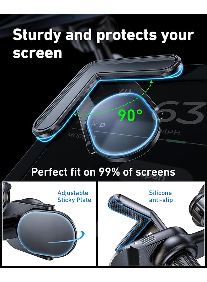 KASTWAVE Tesla Phone Mount For Model 3/Y – Strong Magnetic Magsafe Car Holder, 360° Adjustable, Super Stable Mount For Iphone 15/14/13/12 Pro Max, Teslamount 2 - Image 5