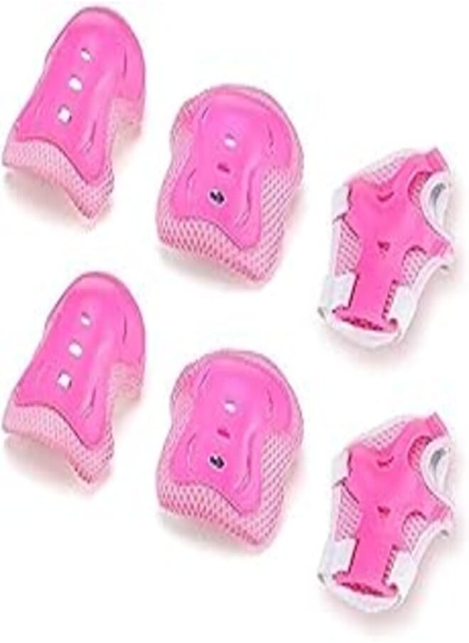 Generic Generic G-85 Skating Protective Gear Set Of 6 - Pink White 