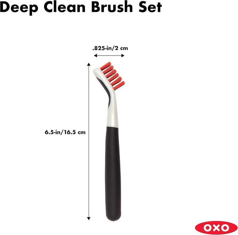 OXO Good Grip Deep Clean Brush Set - Large and Small Brushes for Effective Cleaning - Image 5