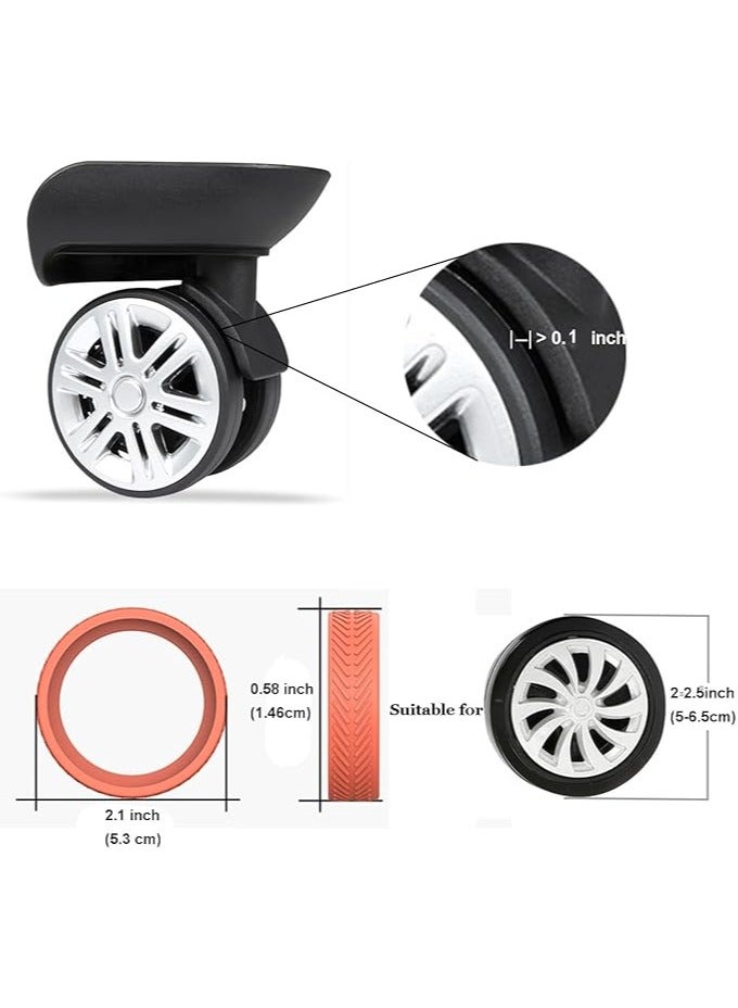 Luggage Wheel Cover Silicone Wheel Protector Covers Wheel Protector Shockproof Anti-scratch Protection and Noise Reduction - Image 3
