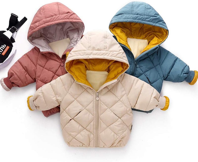 Curipeer Infant Winter Down Jacket with Hooded Warm Toddler Outer Clothing Winter 4T - Image 5