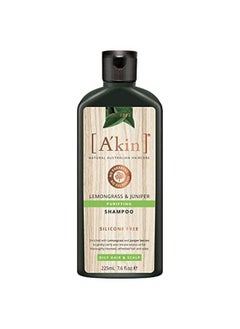 A'kin Natural Purifying Lemongrass & Juniper Shampoo For Oily Hair & Scalp No Paraben No Sulphate & Silicone Free 225 Ml  - Image 1