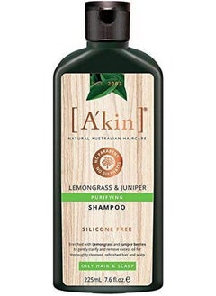 A'kin Natural Purifying Lemongrass & Juniper Shampoo For Oily Hair & Scalp No Paraben No Sulphate & Silicone Free 225 Ml  - Image 3
