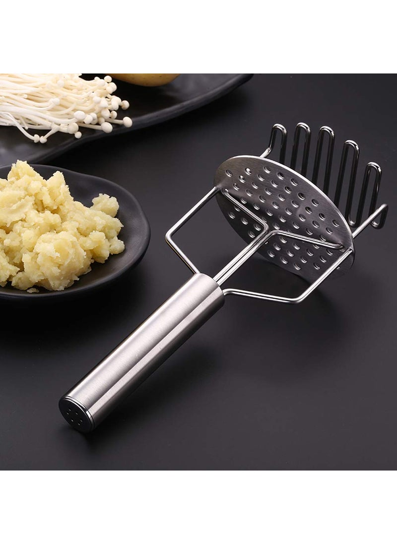 Gopinath Autolink Gopinath Autolink Present Potato Masher with Spring Stainless Steel Potato Hand Masher for DateablePotatoBaby Foodpav bhajiEgg Use in Kitchen Utensils Machine  - Image 1
