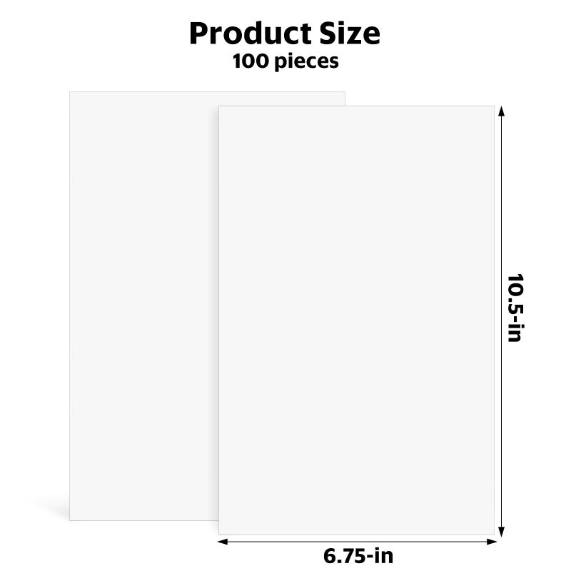 YSCare 100 Comic Book Boards, Current Size Comic Book Boards, Acid-Free Backing Board,Thick and Durable Books Board for Regular Comics Archival (White) - Image 2