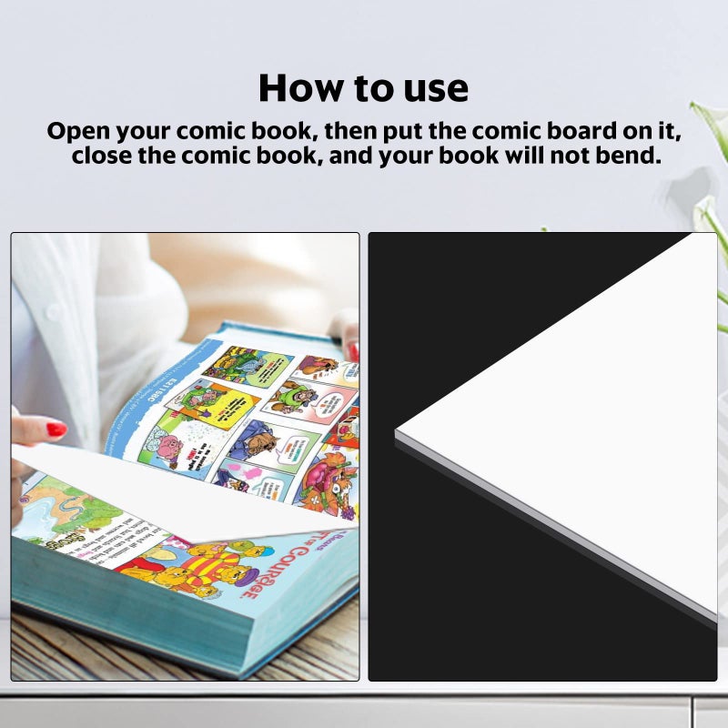 YSCare 100 Comic Book Boards, Current Size Comic Book Boards, Acid-Free Backing Board,Thick and Durable Books Board for Regular Comics Archival (White) - Image 5