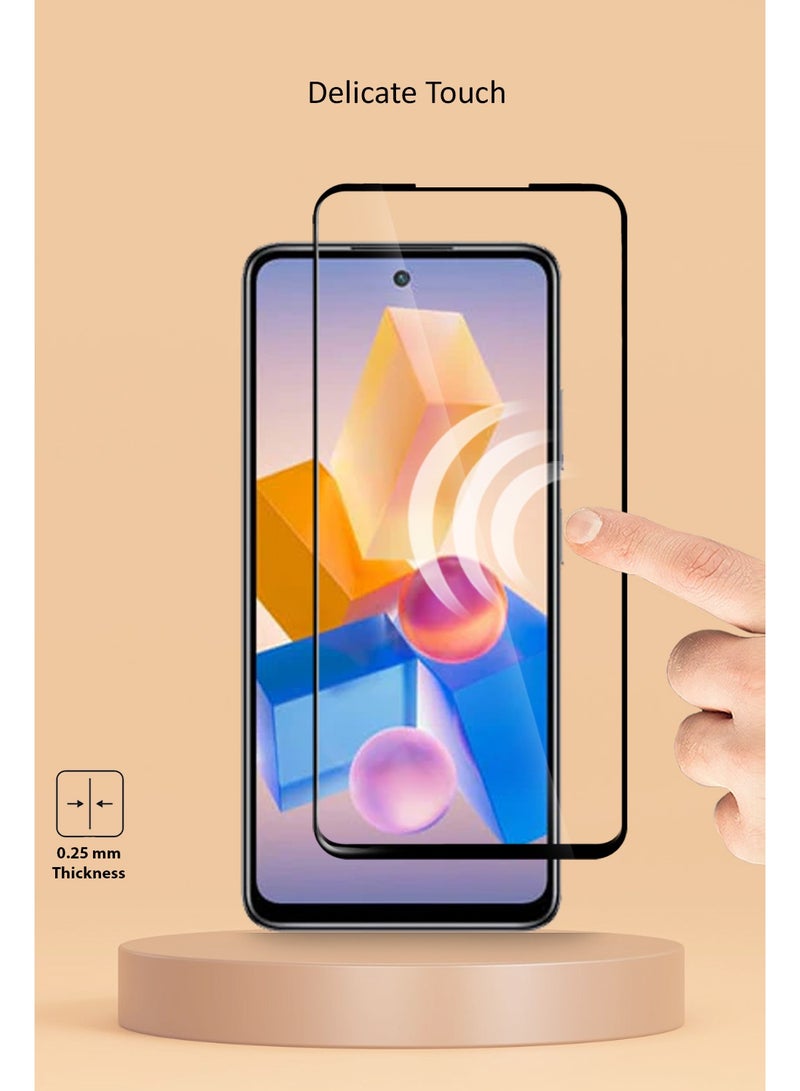 Techie واقي شاشة كامل من الزجاج المقوى عالي الجودة بدرجة صلابة 10H لهاتف Infinix Hot 40i - مضاد للخدش ومضاد لبصمات الأصابع ومضاد للفقاعات - Image 4