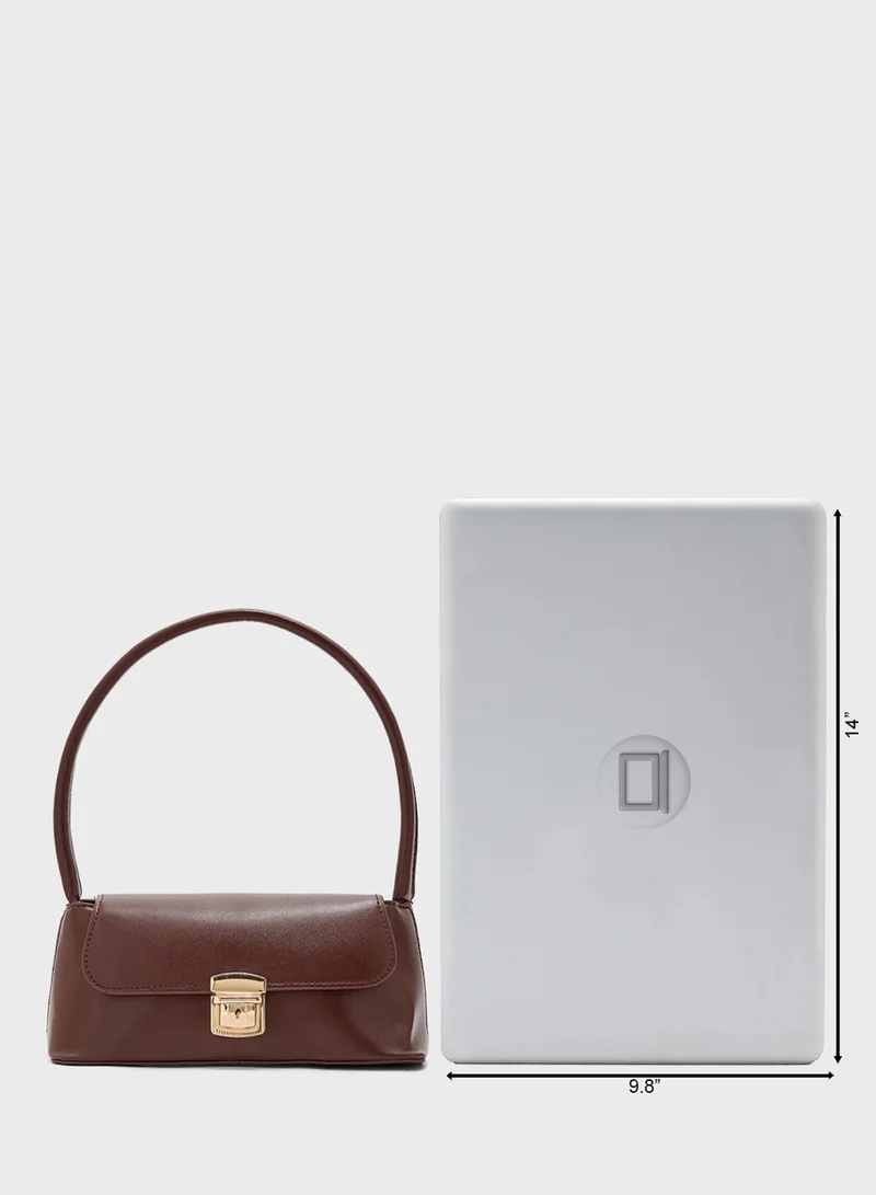 ايلا Metal Clasp Detail Shoulder Bag
