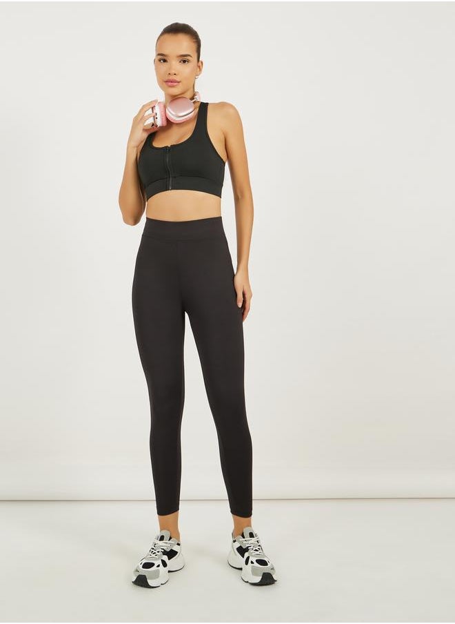 Styli Pack of 2 - Broad Waistband Basic Leggings  - Image 2