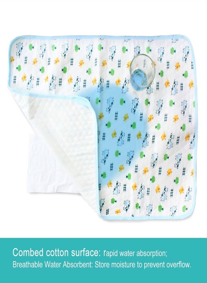 MUMMAMIA Soft Cotton Baby Waterproof & Breathable Nappy/Diaper Changing Mat - Washable and Reusable- Waterproof & Breathable (20*28 inch) Pack of 2 - Image 3