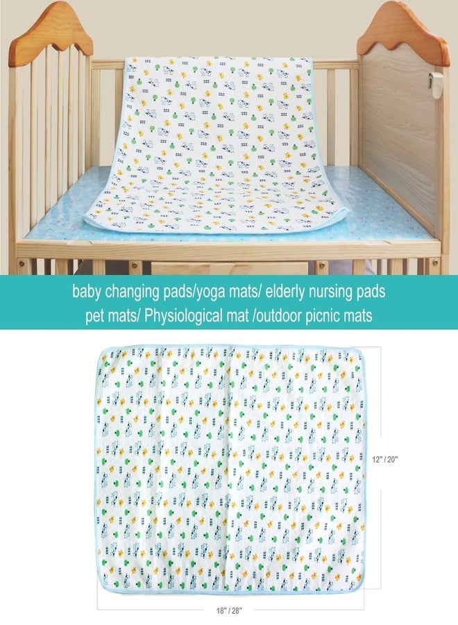MUMMAMIA Soft Cotton Baby Waterproof & Breathable Nappy/Diaper Changing Mat - Washable and Reusable- Waterproof & Breathable (20*28 inch) Pack of 2 - Image 4