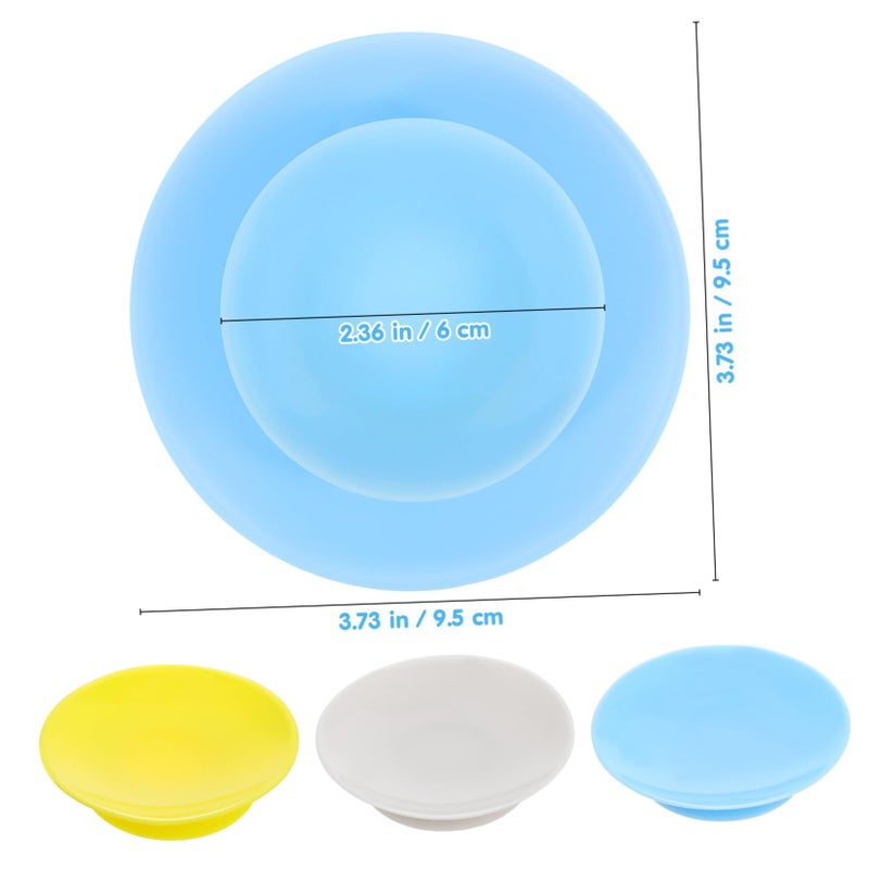 3Pcs Silicone Suction Plates Double Sided Sucker Pads Non Slip Grip Dish Bowl Suction Cups Easy Cleaning Family Dining - Image 3
