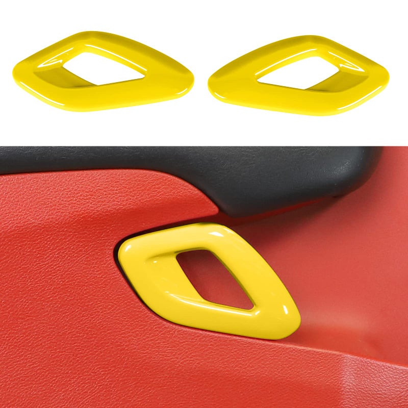 Voodonala for Dodge Challenger 20152023 Car Door Inner Door Handle Cover Trim Accessories for Dodge Challenger 20152023 Yellow2pcsSet - Image 2