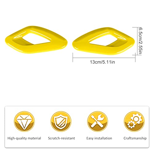 Voodonala for Dodge Challenger 20152023 Car Door Inner Door Handle Cover Trim Accessories for Dodge Challenger 20152023 Yellow2pcsSet - Image 3