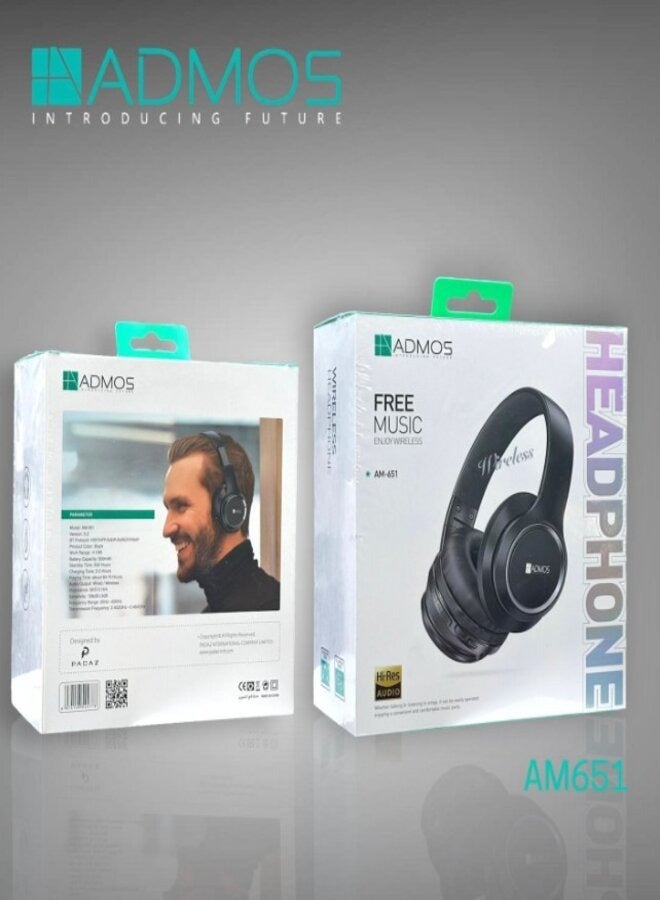 ADMOS AM-651 WIRELESS HEADSET BLACK