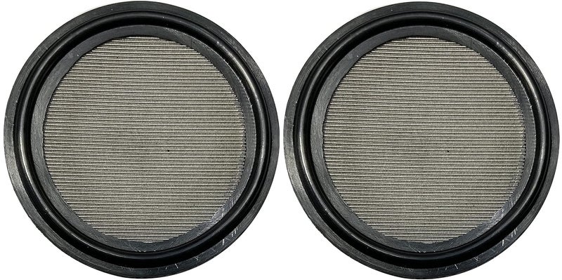 DR.COMPONENT 1.5" Sanitary Tri-Clamp Gaskets (Pack of 2), Bonded Type Screen (#240 Mesh/ 61 μm) Gaskets, Black FKM (Viton) - Image 2