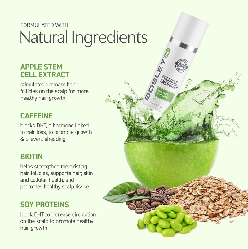 BosleyMD Healthy Hair & Scalp Follicle Energizer with Biotin and Caffeine - 30 mL - Image 5